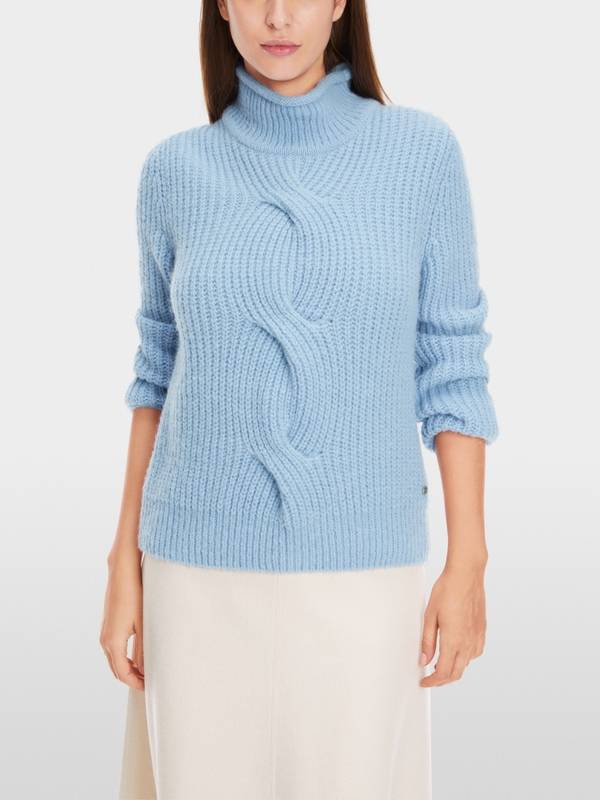 Marc Cain Sweater Mit Zopf - Knitted In Germany