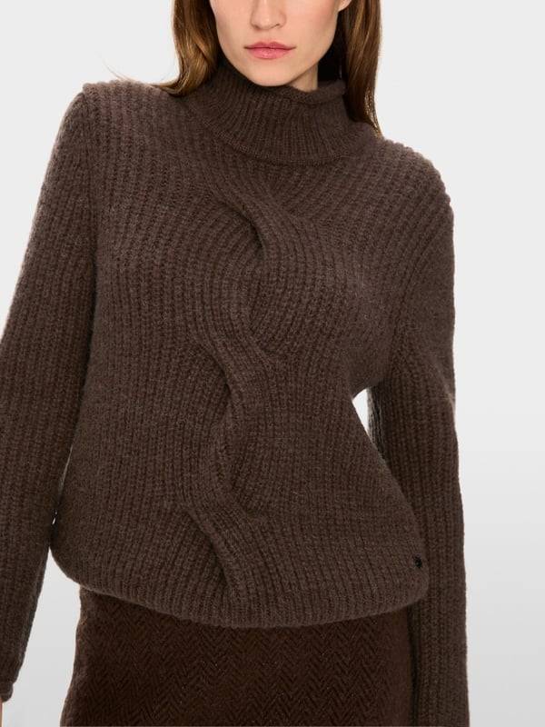 Marc Cain Sweater Mit Zopf - Knitted In Germany