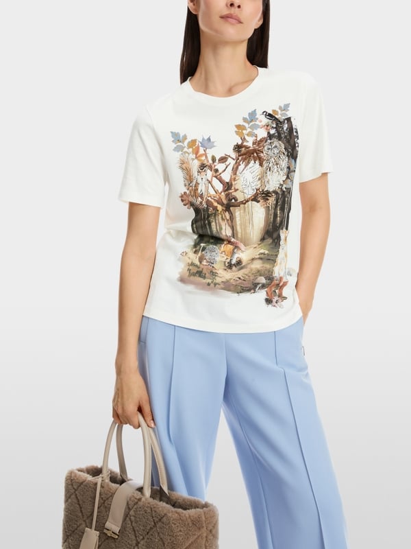 Marc Cain T-Shirt Aus Baumwolle "Rethink Together"