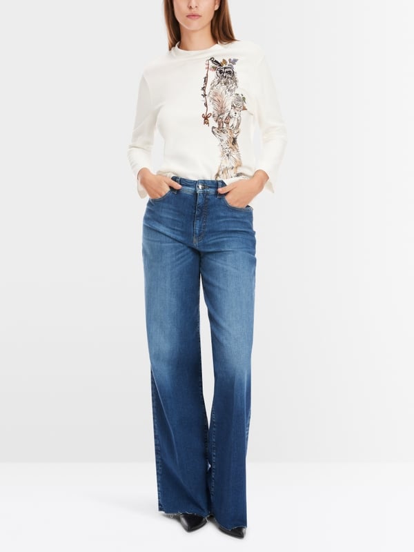 Marc Cain T-Shirt Aus Reiner Baumwolle