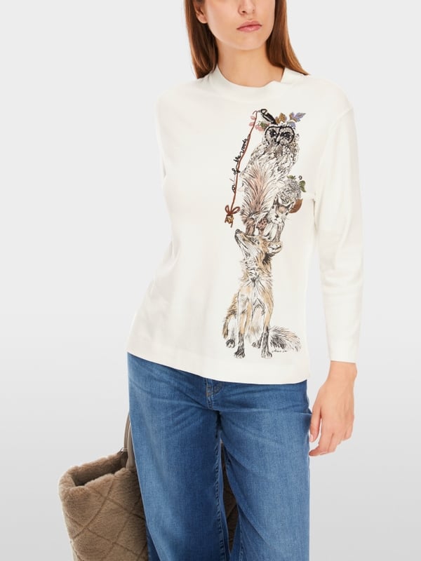 Marc Cain T-Shirt Aus Reiner Baumwolle