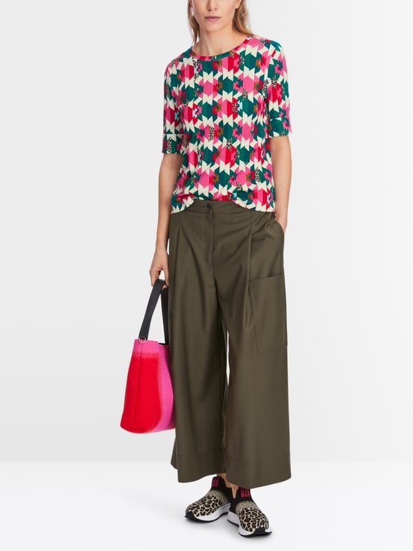 Marc Cain T-Shirt in Baumwoll-Ripp