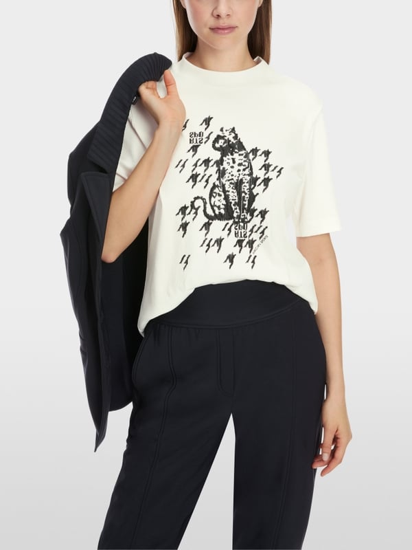 Marc Cain T-Shirt Mit Leo-Print