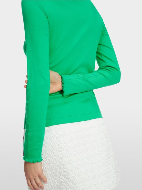 Marc Cain T-Shirt Mit Offenkantigem Mock-Neck