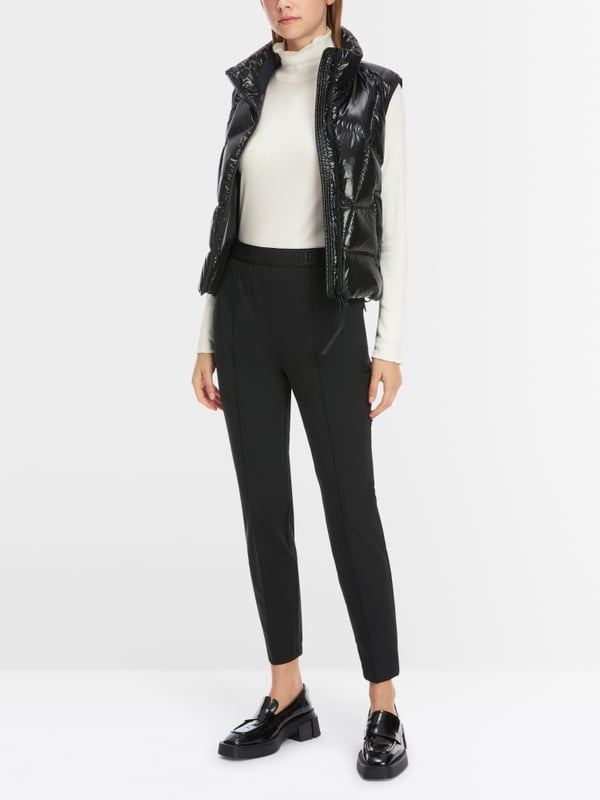 Marc Cain T-Shirt mit offenkantigem Mock-Neck