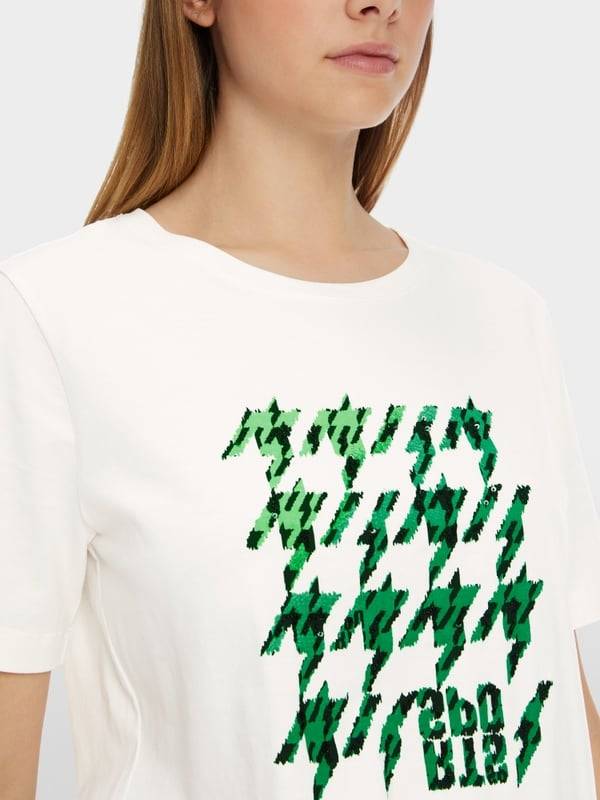 Marc Cain T-Shirt Mit Platziertem Chickcheck