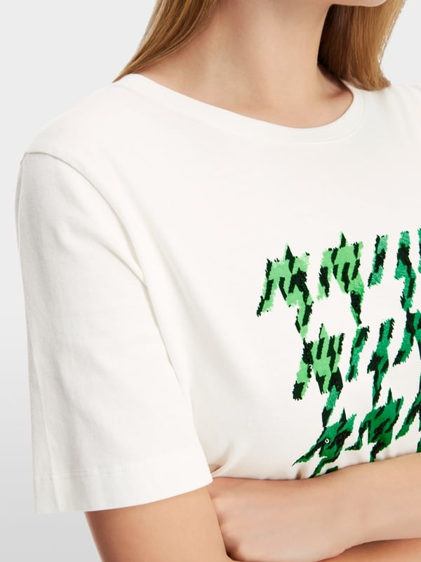 Marc Cain T-Shirt Mit Platziertem Chickcheck