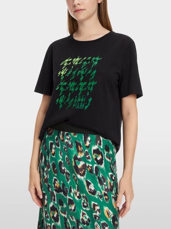 Marc Cain T-Shirt Mit Platziertem Chickcheck