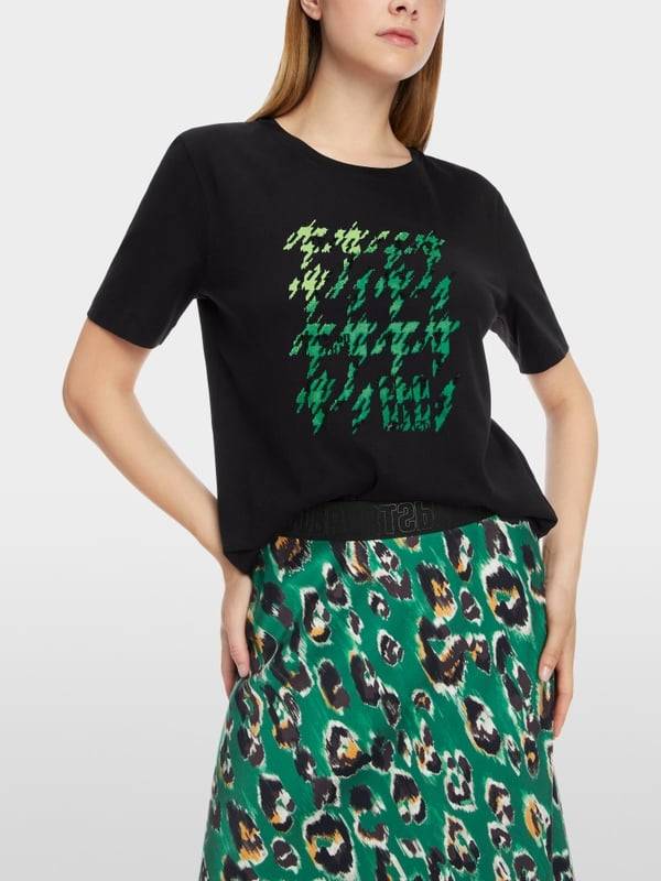 Marc Cain T-Shirt Mit Platziertem Chickcheck