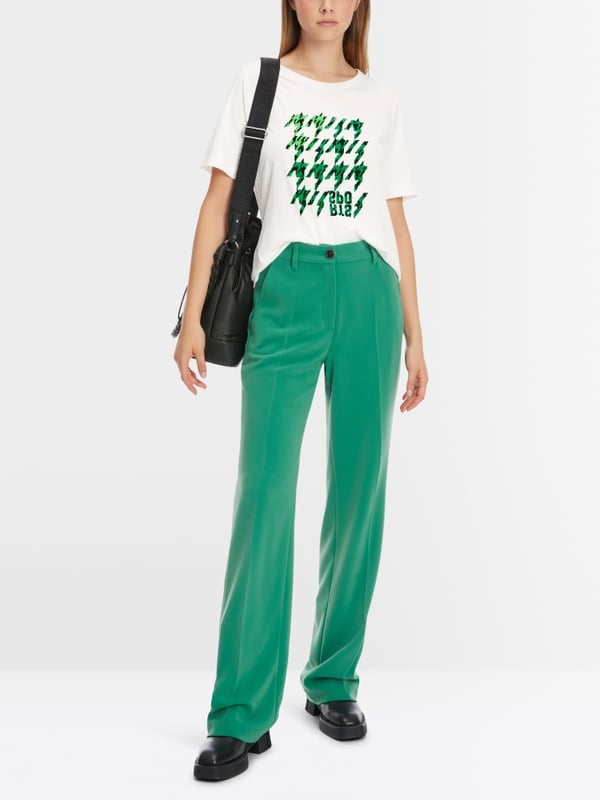 Marc Cain T-Shirt mit platziertem Chickcheck