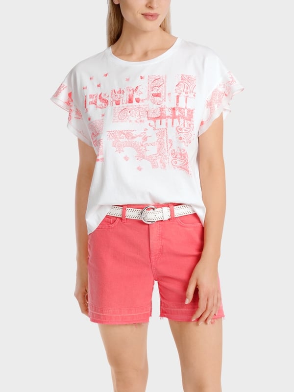 Marc Cain T-Shirt Mit Rüschenärmeln