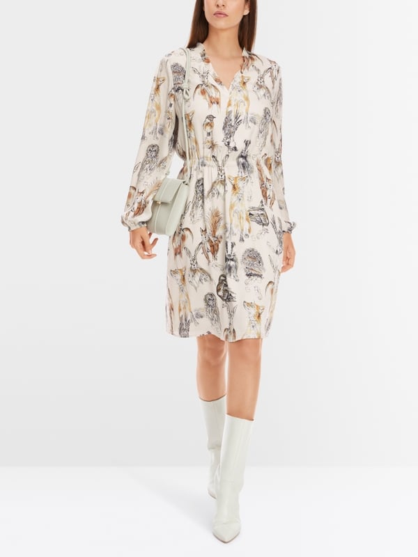 Marc Cain Tailliertes Minikleid mit Print