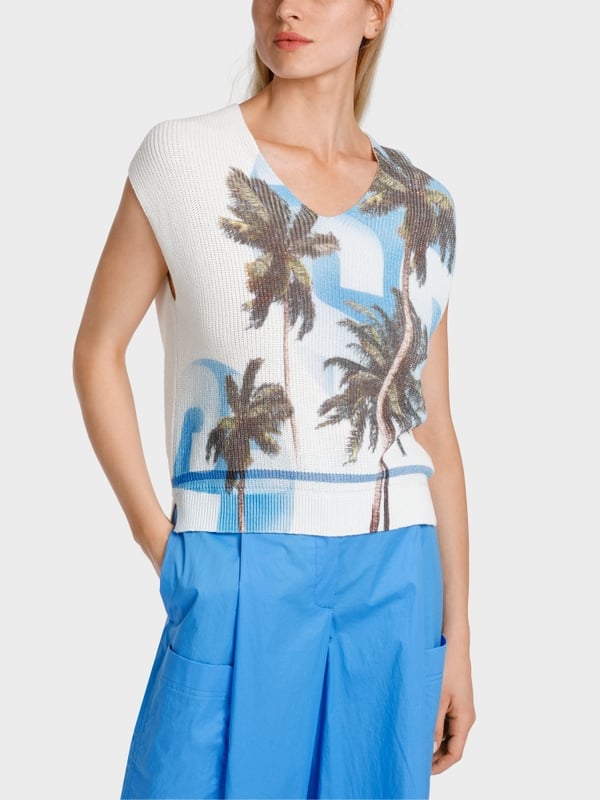 Marc Cain Tank-Top Mit Palmenprint