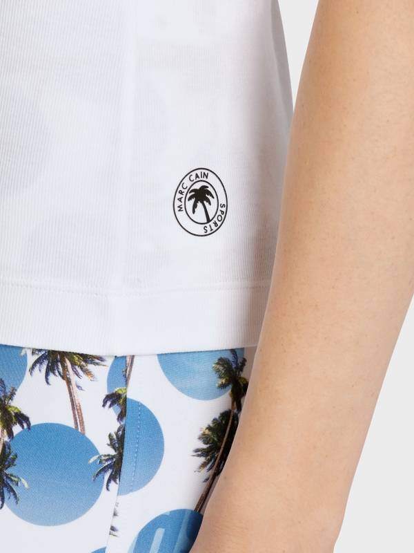 Marc Cain Top Mit Palmenapplikation