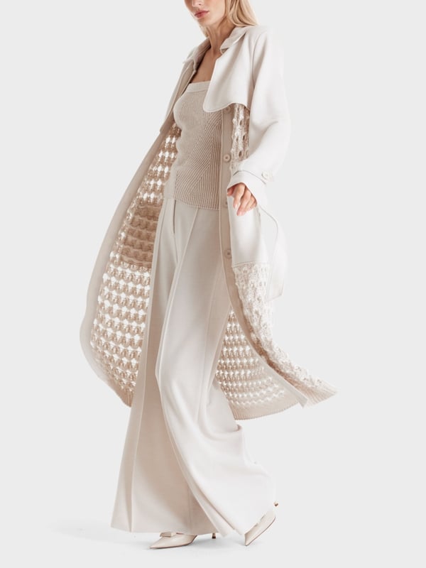 Marc Cain Trenchcoat Knitted In Germany