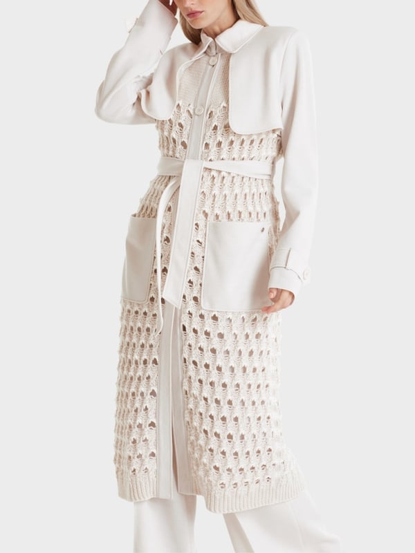 Marc Cain Trenchcoat Knitted In Germany