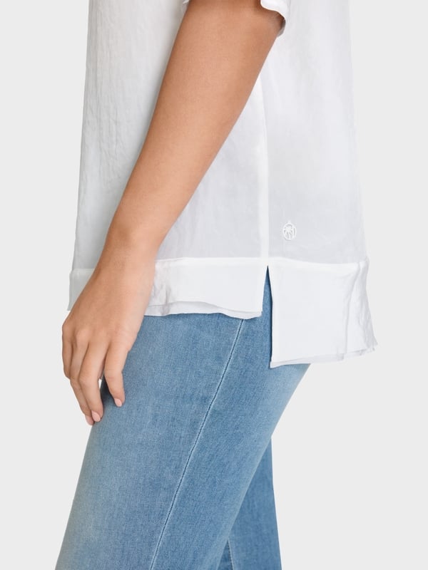 Marc Cain Unifarbene Schlupfbluse