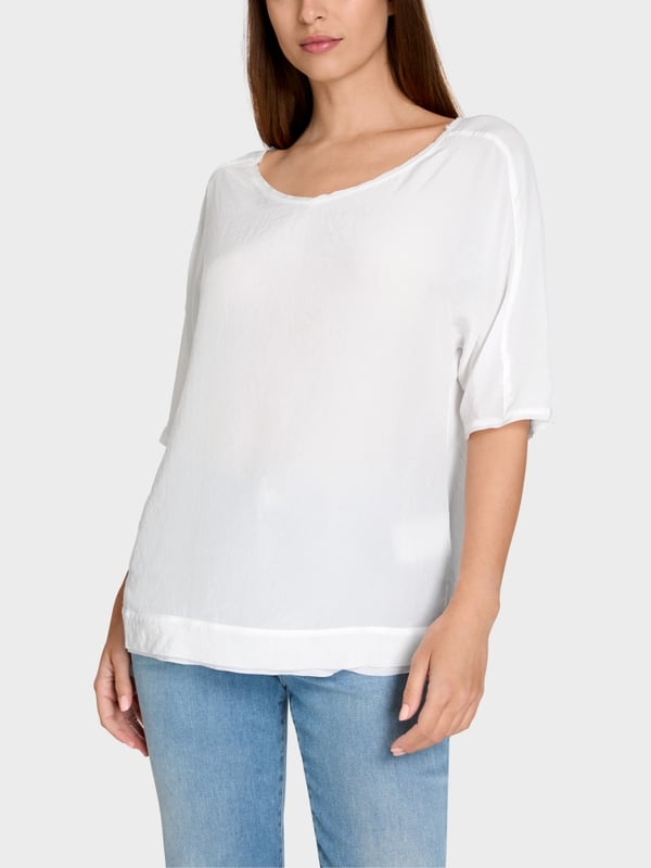 Marc Cain Unifarbene Schlupfbluse