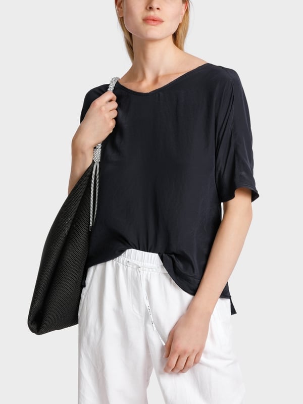 Marc Cain Unifarbene Schlupfbluse