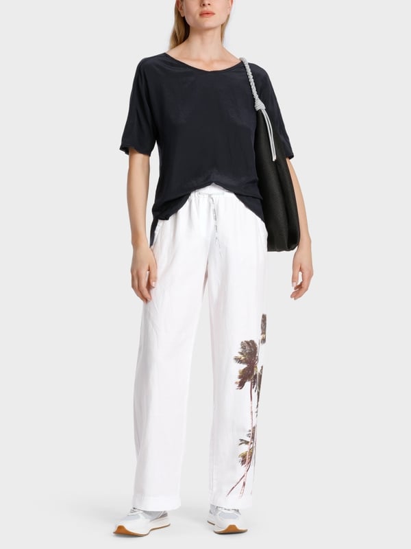 Marc Cain Unifarbene Schlupfbluse