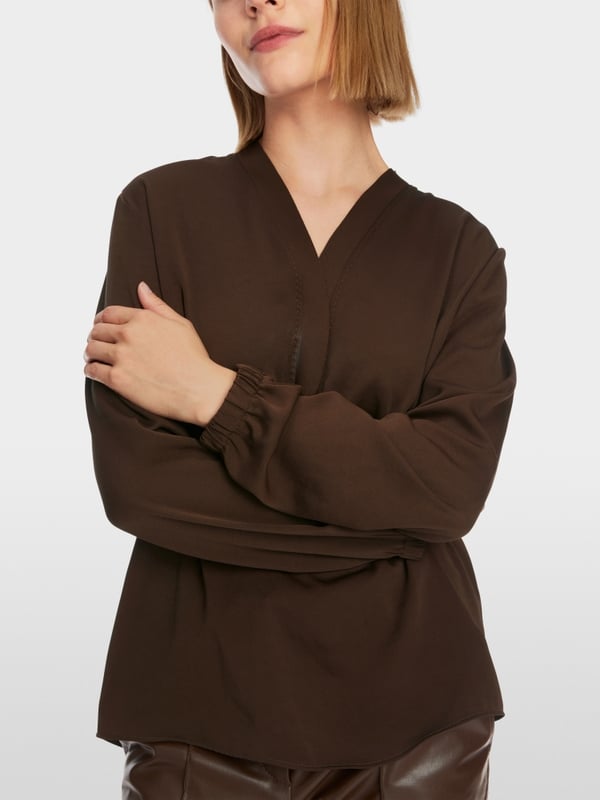Marc Cain V-Neck-Bluse "Rethink Together"