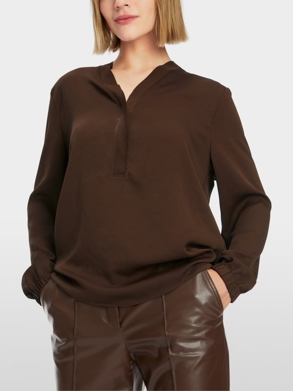 Marc Cain V-Neck-Bluse "Rethink Together"
