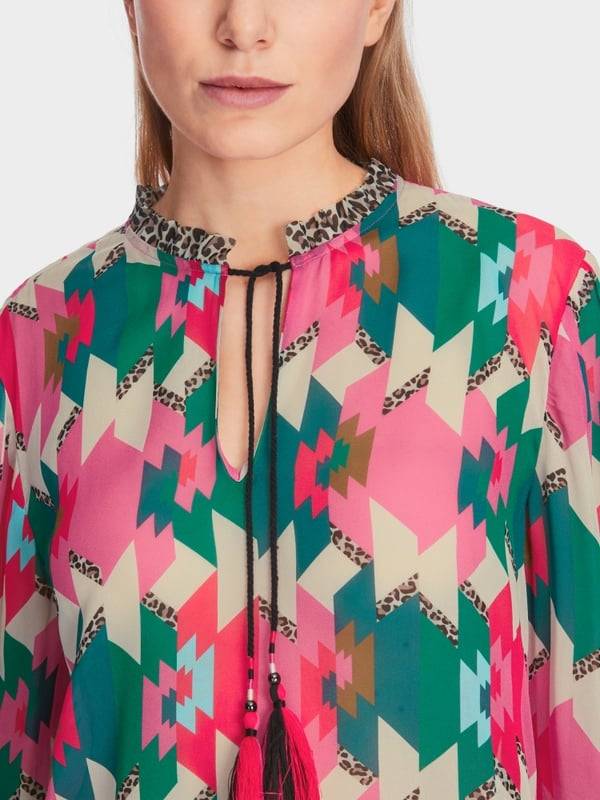 Marc Cain Viskose-Schlupfbluse Im Mustermix