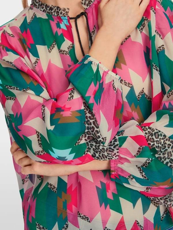 Marc Cain Viskose-Schlupfbluse Im Mustermix