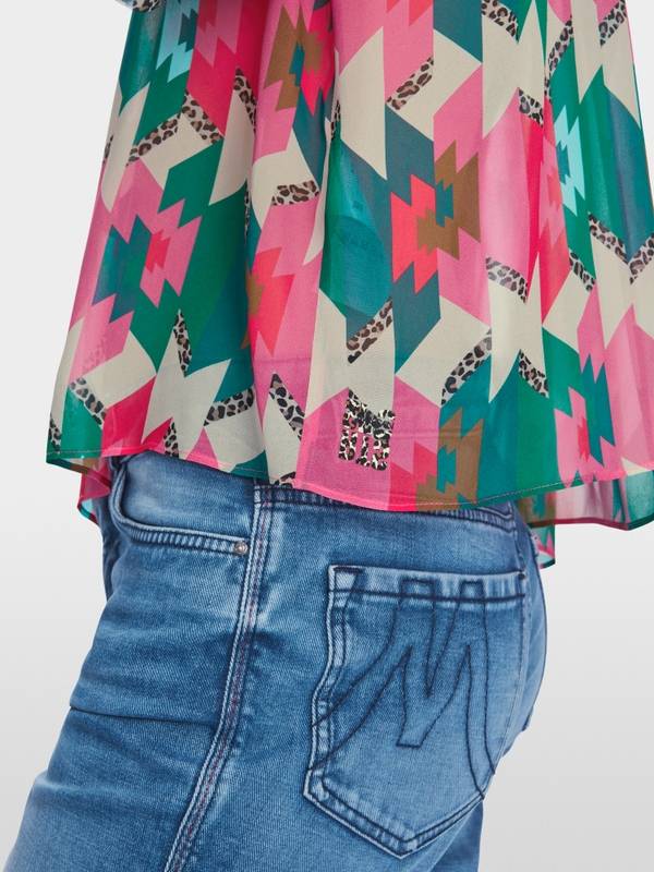 Marc Cain Viskose-Schlupfbluse Im Mustermix