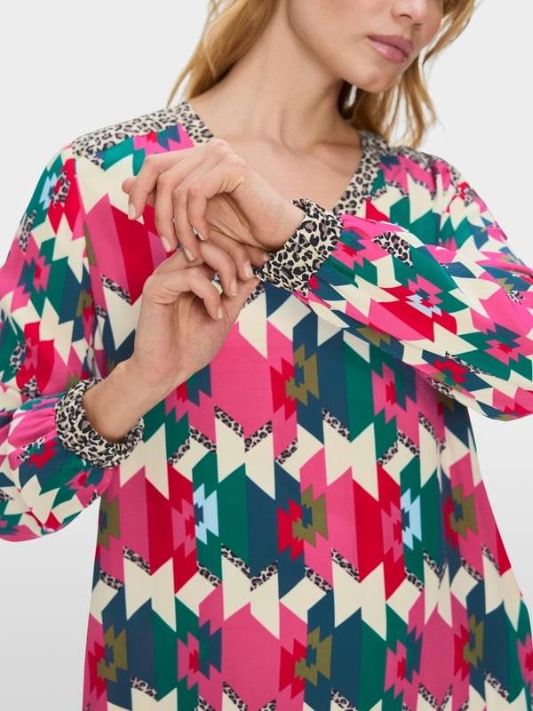 Marc Cain Viskosekleid In Material- Und Mustermix