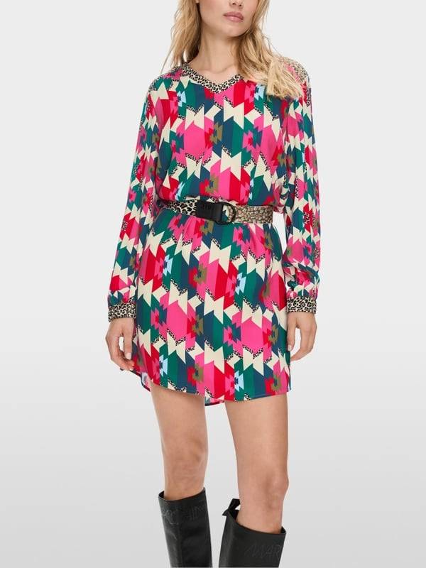 Marc Cain Viskosekleid In Material- Und Mustermix