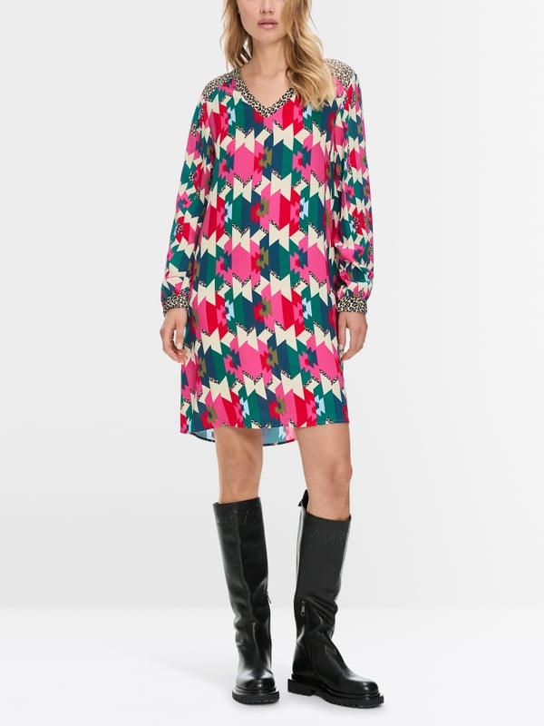 Marc Cain Viskosekleid in Material- und Mustermix