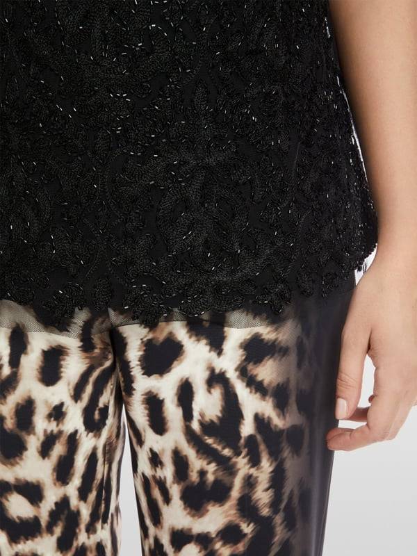 Marc Cain Voile-Bluse Mit Stickerei