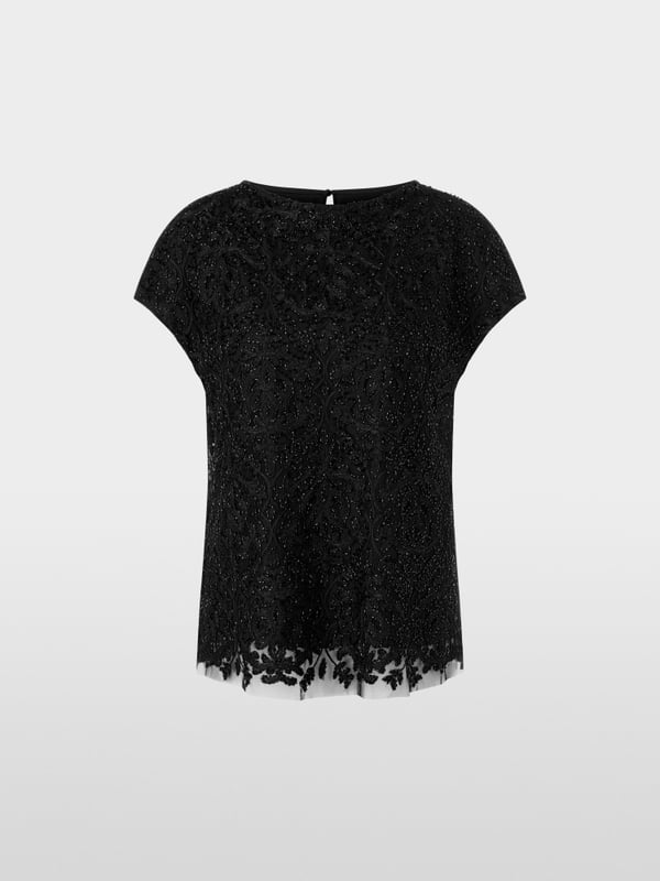 Marc Cain Voile-Bluse Mit Stickerei