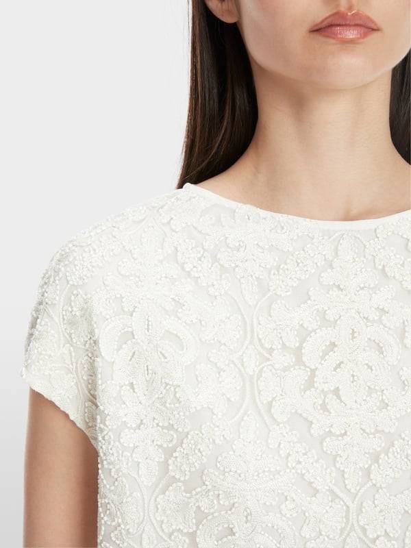 Marc Cain Voile-Bluse Mit Stickerei