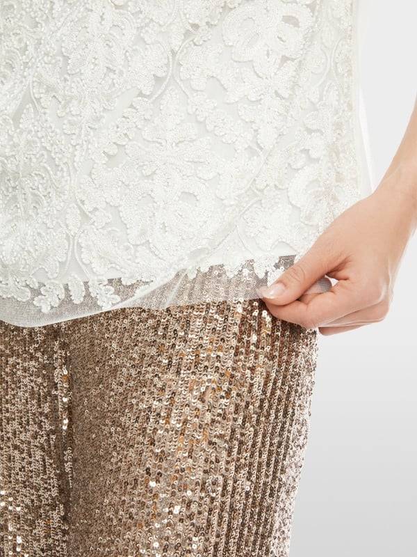Marc Cain Voile-Bluse Mit Stickerei
