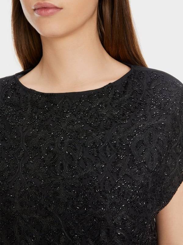 Marc Cain Voile-Bluse Mit Stickerei