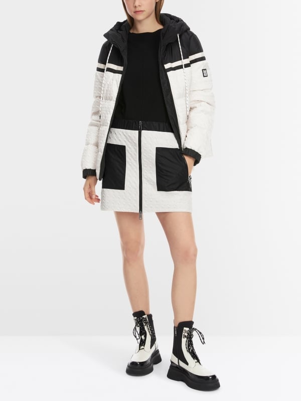 Marc Cain Wattierter Rock mit Hahnentritt-Struktur