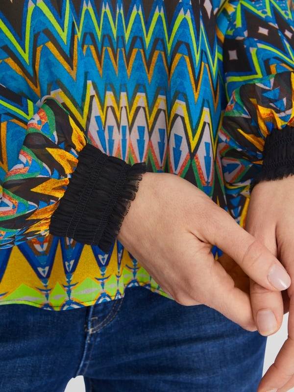 Marc Cain Weite Bluse Mit Allover-Print