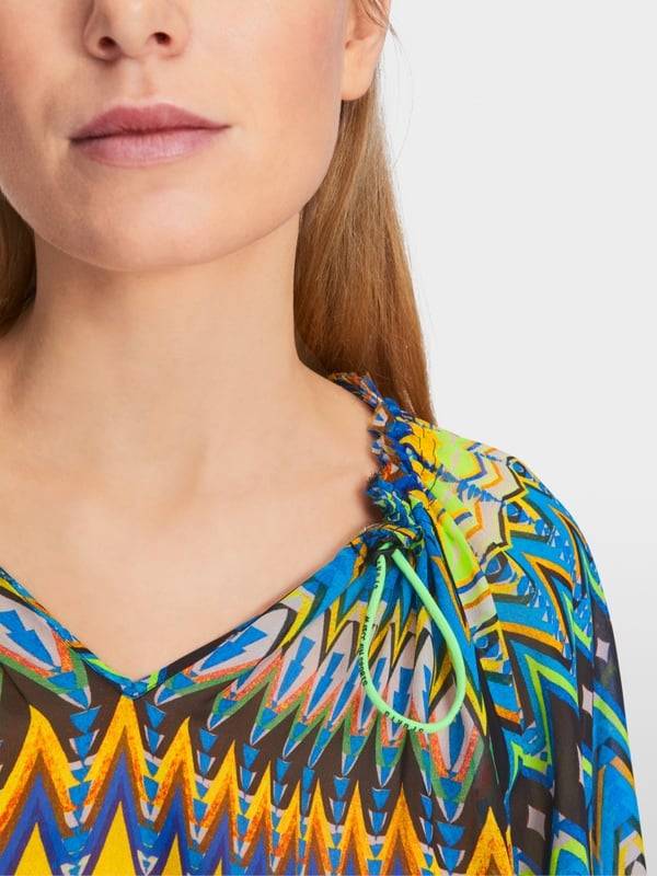 Marc Cain Weite Bluse Mit Allover-Print
