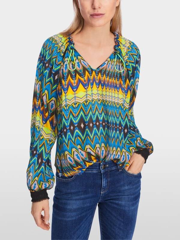 Marc Cain Weite Bluse Mit Allover-Print
