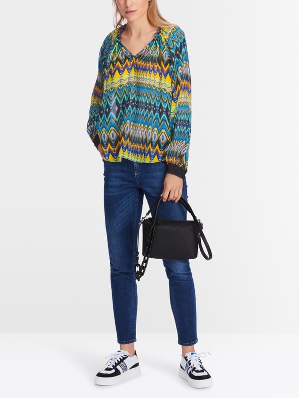 Marc Cain Weite Bluse mit Allover-Print