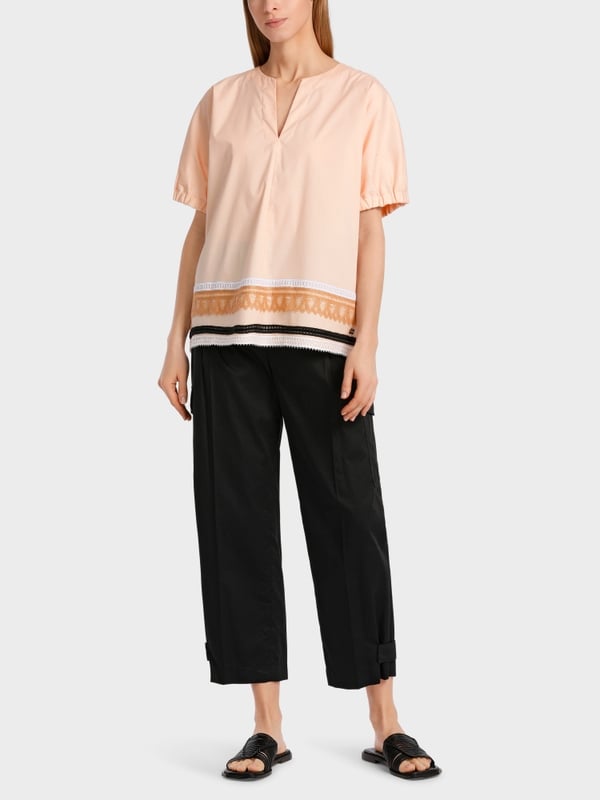 Marc Cain Weite Bluse Mit Spitzendetails
