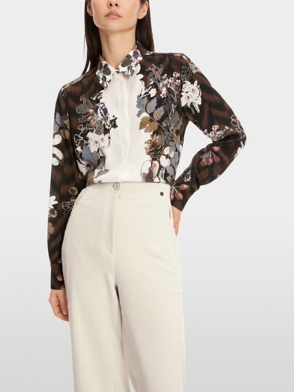 Marc Cain Weite Hemdbluse Aus Reiner Seide