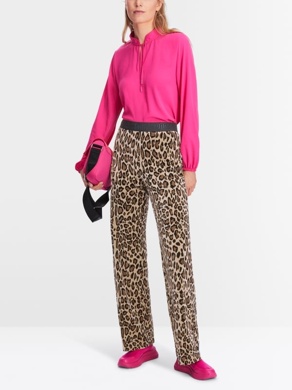 Marc Cain Weite Hose aus Nickisamt - Modell WELBY