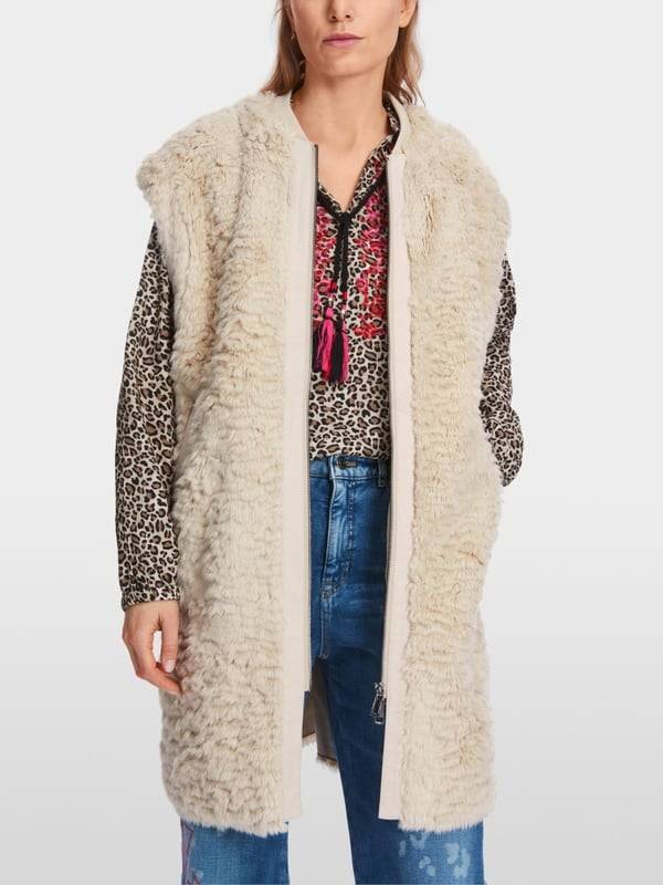 Marc Cain Weste Aus Lockigem Fun Fur