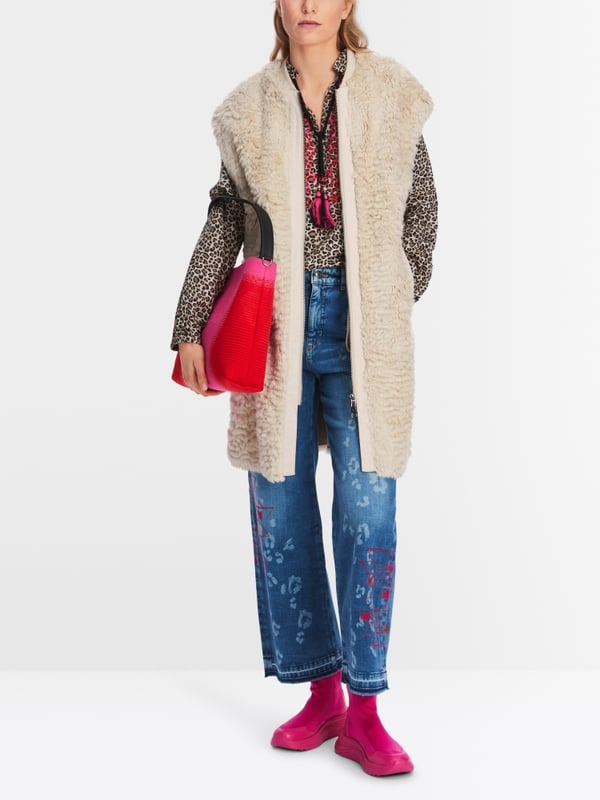 Marc Cain Weste aus lockigem Fun Fur