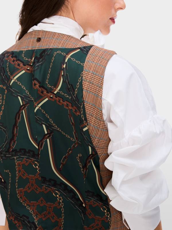 Marc Cain Weste Mit Mini-Pepita-Muster