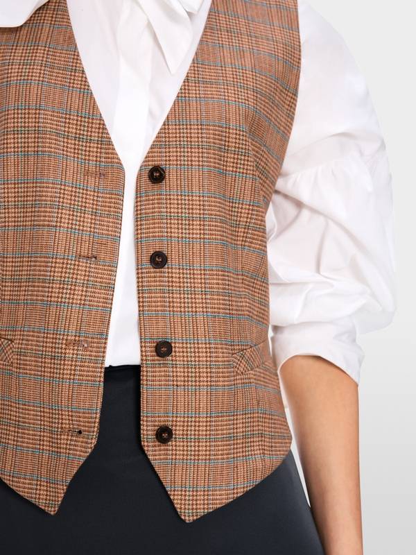 Marc Cain Weste Mit Mini-Pepita-Muster