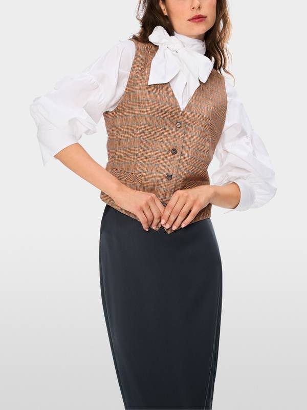 Marc Cain Weste Mit Mini-Pepita-Muster